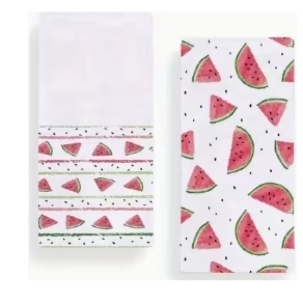 Set Of 2 Watermelon Hand Towels